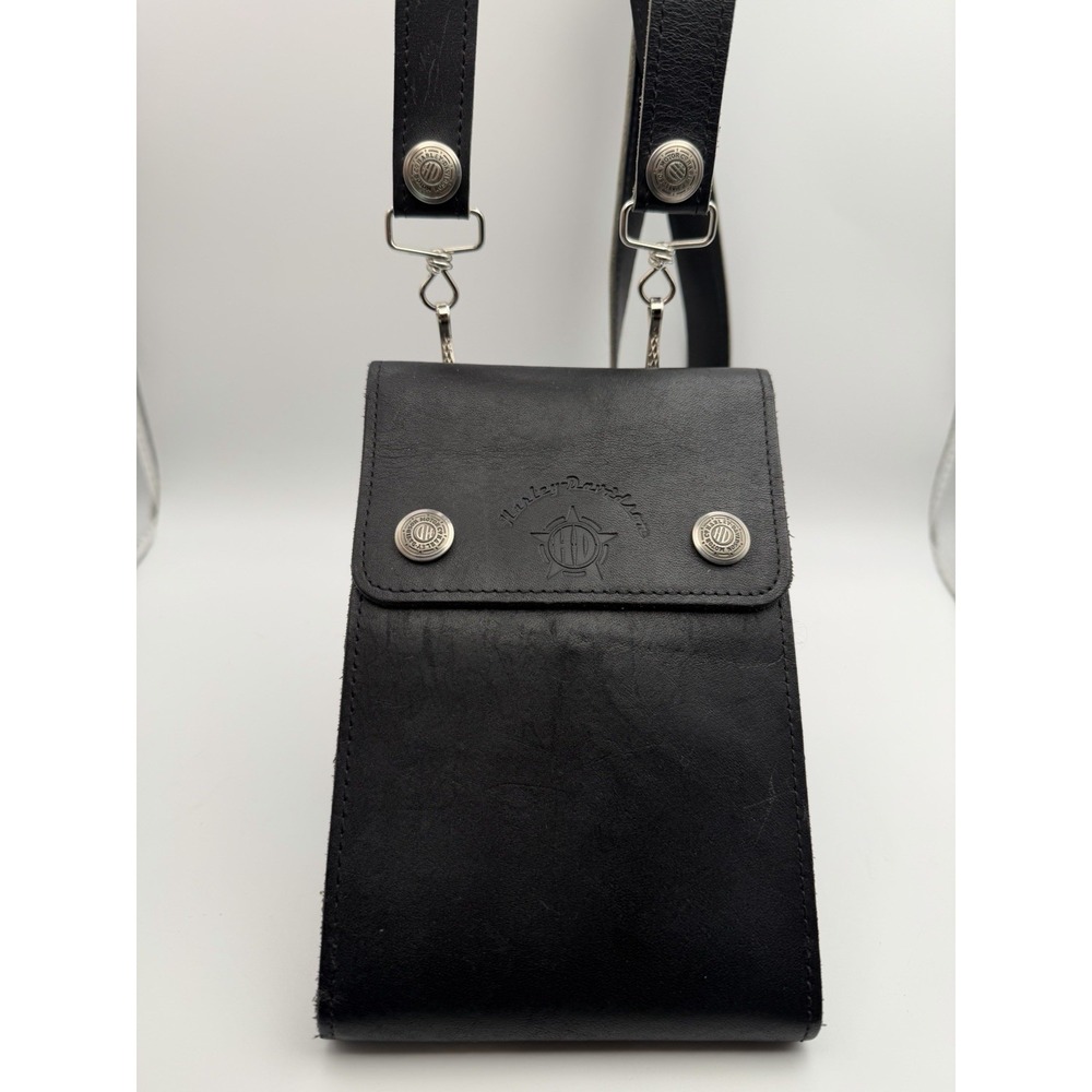 Harley Davidson Crossbody Black Leather Purse